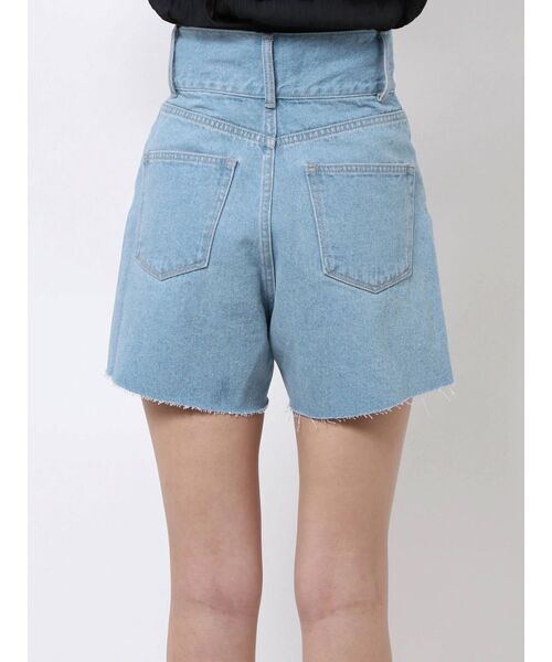 EMODA新品デニムショートパンツ EMODA パンツ デニム ジーンズ ハイベルトデニムショートパンツ