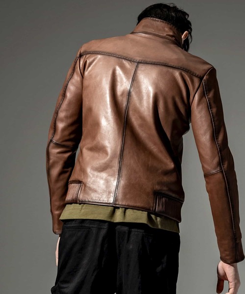 新品　C DIEM シープレザーグラデーションハリントンジャケット　ブルゾン C DIEM - 新品 C DIEM シープレザーグラデーションハリントン