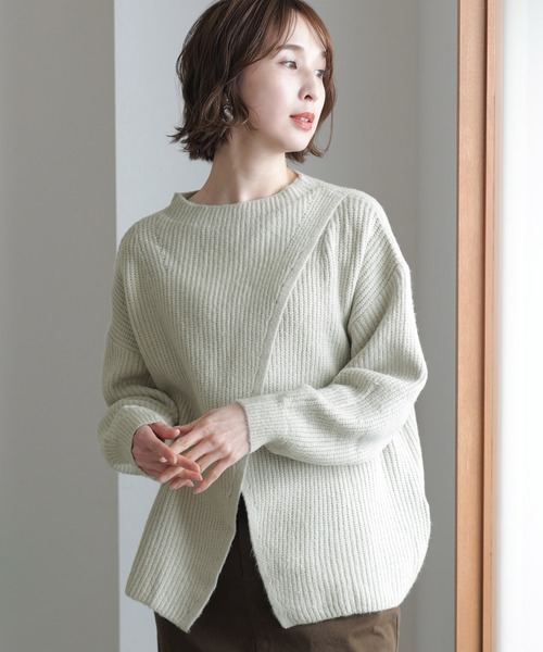 ニット セーター 2wayクロスアシメセーター レディース ElegChic ニット セーター 2wayクロスアシメセーター レディース