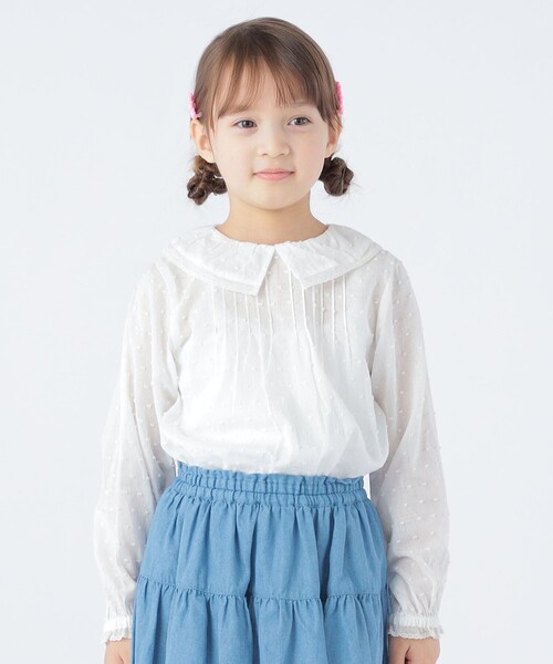 SHIPS KIDS:140〜150cm / スモッキング フリル ブラウス SHIPS KIDS:140～150cm / スモッキング フリル ブラウス｜ SHIPS