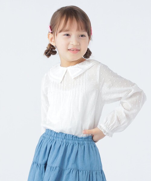 SHIPS KIDS:110〜130cm / ミニ レース カラー ブラウス SHIPS KIDS:110～130cm / ミニ レース カラー ブラウス（シャツ