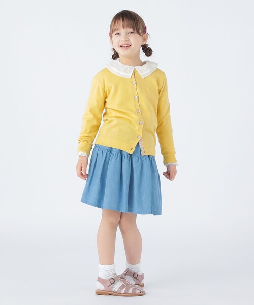 SHIPS ブラウス シャツ KIDS:100〜130cm / フリル カラー ジャ