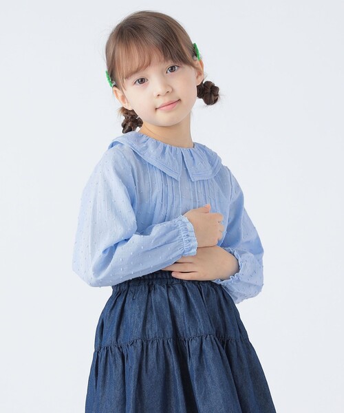 SHIPS KIDS:100〜130cm / スモッキング フリル ブラウス SHIPS｜SHIPS KIDS:100~130cm / スモッキング フリル ブラウス