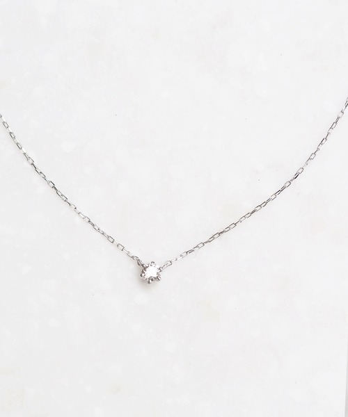 sowi ネックレス K10 0.05ct 一粒ダイヤ ネックレス「ECモール限定 sowi ネックレス K10 0.05ct 一粒ダイヤ ネックレス「ECモール限定