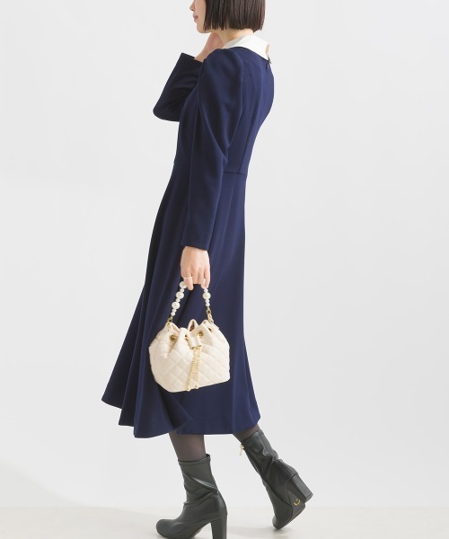 PICCIN ワンピース パール PICCIN PERLA ワンピース 取り外し可能パール襟ワンピース