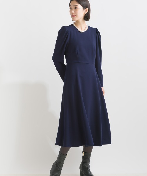 PICCIN PERLA ワンピース 取り外し可能パール襟ワンピース