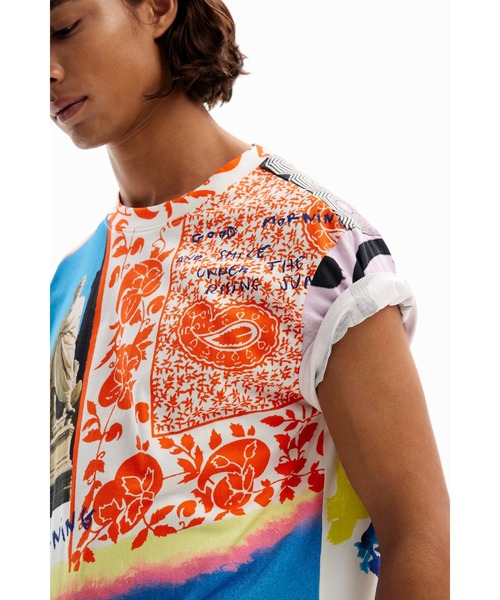 Desigual tシャツ 写真コラージュ Tシャツ メンズ : ZOZOTOWN