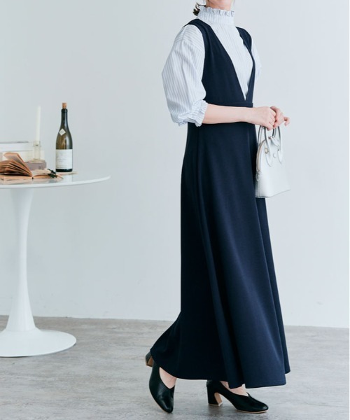 美品■モガ/MOGA■P/Liバイオストレッチジャンパースカート/麻混■黒■ MOGA（モガ） | BIGI online store - ビギ オンラインストア