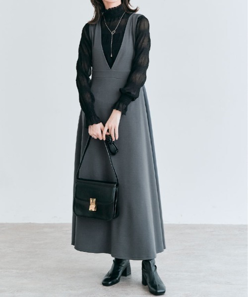 新品未使用　完売somari トレンチ風ジャンバースカート トレンチアシメジャンスカ[品番：IGAW0002433]｜axes femme