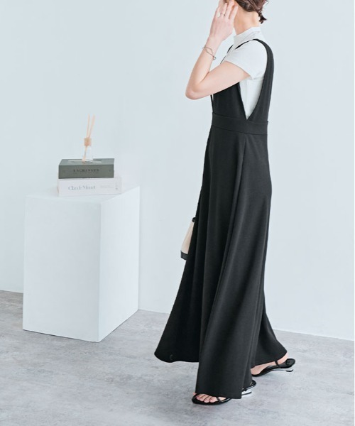美品■モガ/MOGA■P/Liバイオストレッチジャンパースカート/麻混■黒■ P/Liバイオストレッチジャンパースカート｜BIGI online store