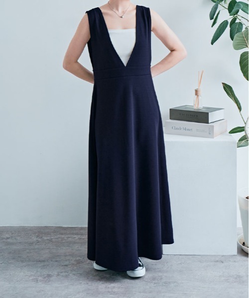 美品■モガ/MOGA■P/Liバイオストレッチジャンパースカート/麻混■黒■ P/Liバイオストレッチジャンパースカート｜BIGI online store