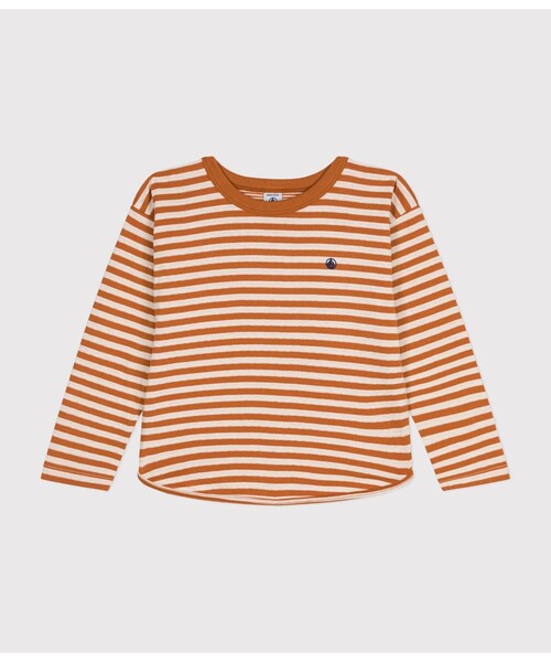 PETIT BATEAU（プチバトー） tシャツ チュビックボーダー長袖Tシャツ