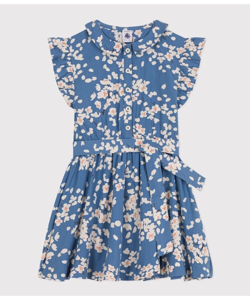 PETIT BATEAU（プチバトー） ワンピース ポプリンフラワープリント
