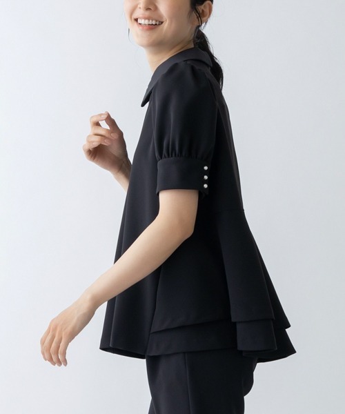Sono ブラウス シャツ 「SONO/ソーノ」SONO NAVY 防シワダブル