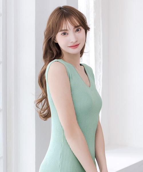 トリアtriaa半袖ケーブルニットワンピース　#XS ウール　アイボリー タートルネックミニ丈ニットワンピース [品番：BA000005328