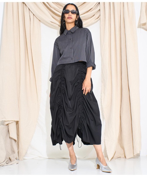 【新品未使用タグ付き】DECEMBERMAY＊カラースキームカッティングスカート 新品未使用タグ付き】DECEMBERMAY＊カラースキームカッティングスカート