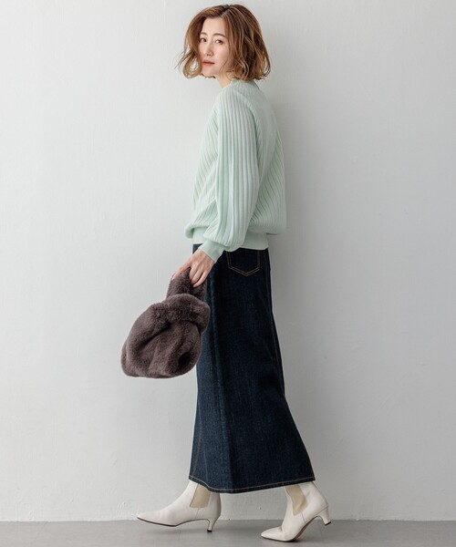 23区（ニジュウサンク） ニット セーター セミウーステッド モック