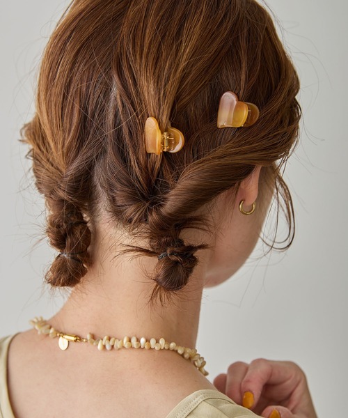 murir ヘアクリップ 卒園式 ハート ミニヘアクリップ 2個セット