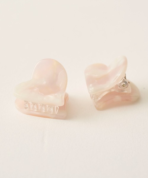 murir ヘアクリップ ハート ミニヘアクリップ 2個セット