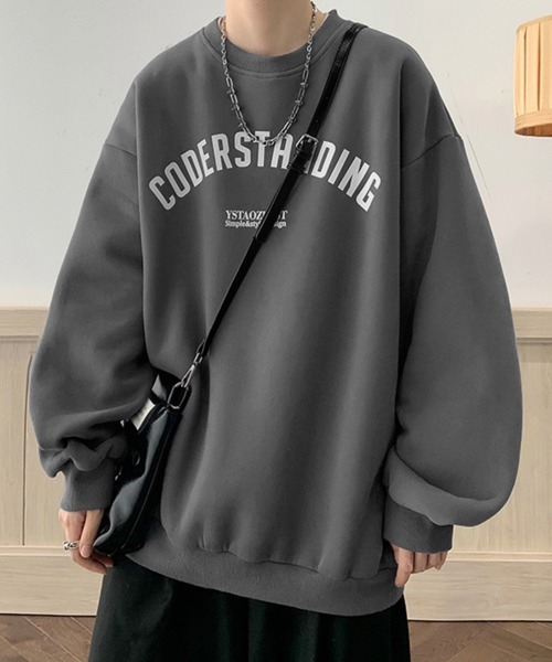 ungrid NCU ルーズシルエットロゴ スウェット チャコールグレー Ungrid アングリッド スウェット ルーズシルエットロゴ
