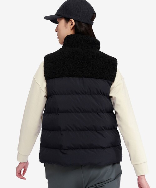 SLOBE IENA ECOPELボア ダウンベスト 黒 SLOBE IENA ECOPELボア ダウンベスト 黒