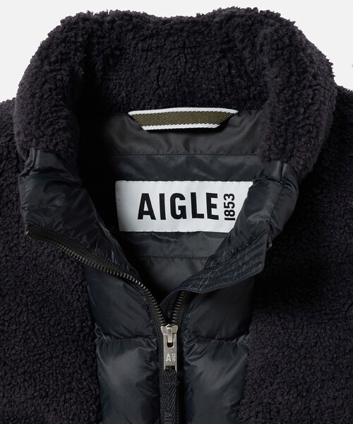 AIGLE ダウンベスト ベスト DUPONT SORONA中綿 シェルパフリース