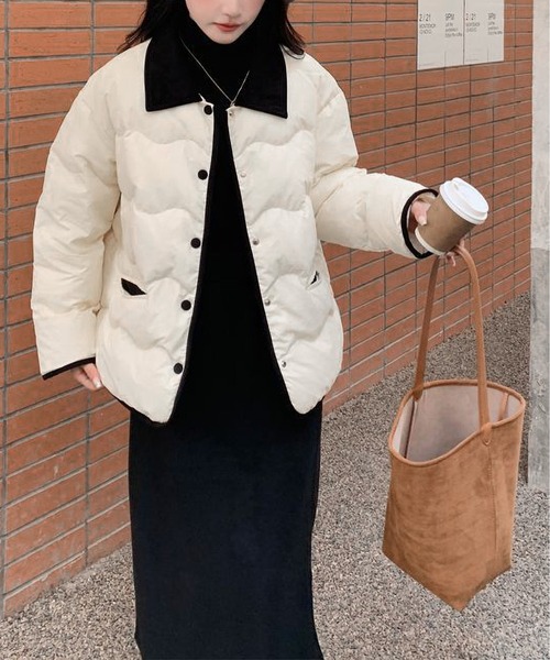 BLANC FICELLE ダウンコート ダウンジャケット 中綿 パイピング