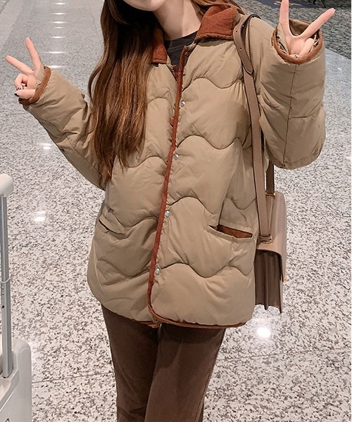 BLANC FICELLE ダウンコート ダウンジャケット 中綿 パイピング