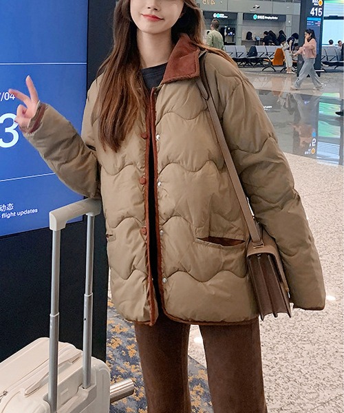 BLANC FICELLE ダウンコート ダウンジャケット 中綿 パイピング