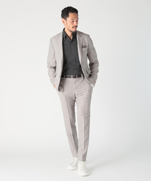 ジャケット テーラードジャケット 「ACTIVE TAILOR/アクティブテイラー」カラミメッシュストレッチジャケット メンズの画像