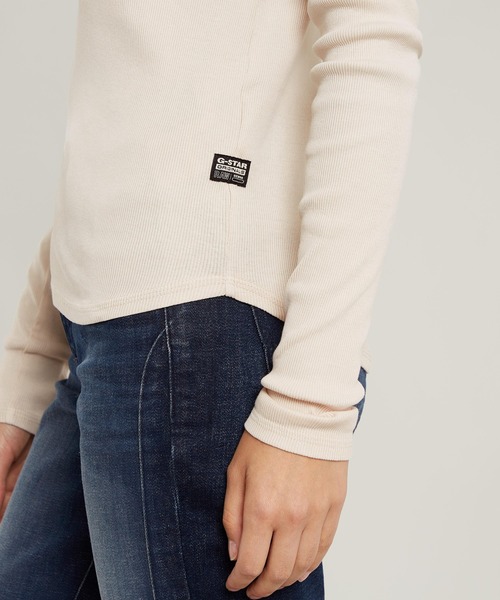 G-STAR RAW tシャツ DEEP V-NECK SLIM TOP/Vネックスリムトップス