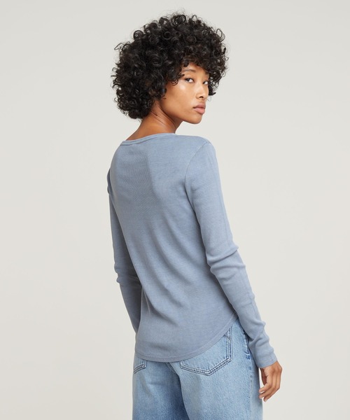 G-STAR RAW tシャツ DEEP V-NECK SLIM TOP/Vネックスリムトップス