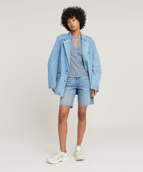 G-STAR RAW tシャツ DEEP V-NECK SLIM TOP/Vネックスリムトップス