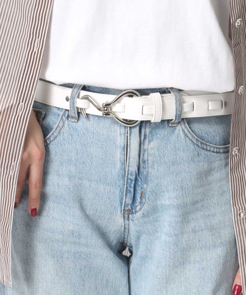 ベルト シルバー フックバックル 30mm レディース メンズ : ZOZOTOWN