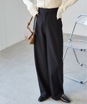 ワイドパンツ パンツ 「4サイズ展開」麻調素材...の詳細画像2