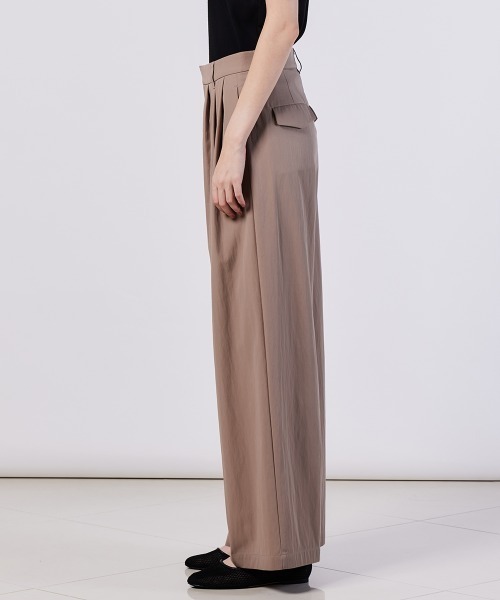 Sov. チノパン タックワイドチノパンツ レディース : ZOZOTOWN Yahoo