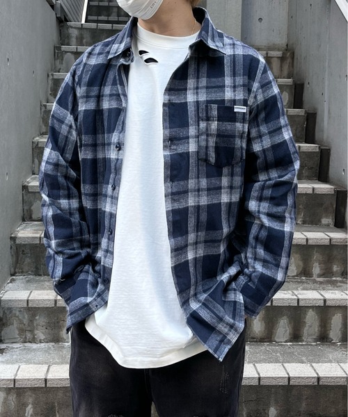 mindseeker マインドシーカー オーバーサイズフランネルチェックシャツ mindseeker（マインドシーカー） シャツ Back Logo Check Shirt メンズ