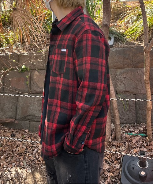 mindseeker マインドシーカー オーバーサイズフランネルチェックシャツ mindseeker（マインドシーカー） シャツ Back Logo Check Shirt メンズ