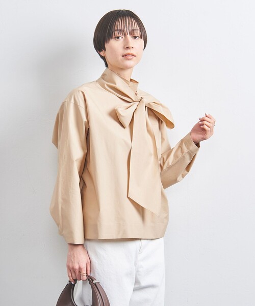 UNITED ARROWS C ビッグリボン ボウタイ ブラウス 24年製 UNITED ARROWS ブラウス シャツ C ビッグリボン ボウタイ