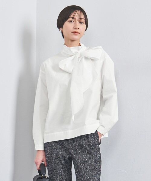 UNITED ARROWS ブラウス シャツ C ビッグリボン ボウタイ