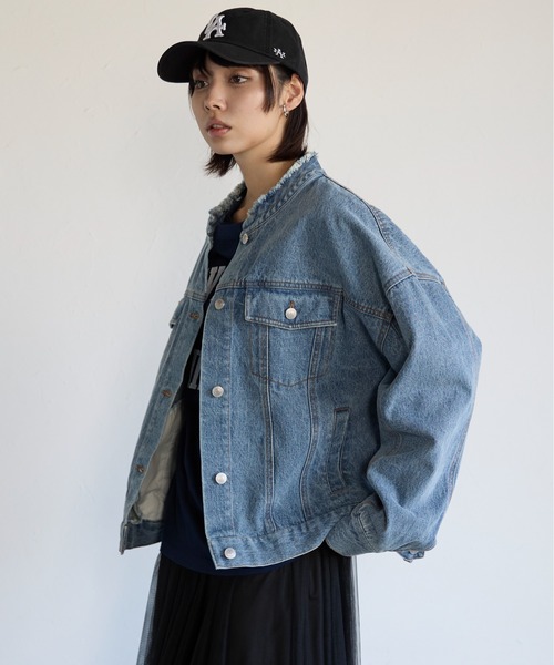 SOTT ジャケット ノーカラージャケット Collarless Denim Jacket ノー