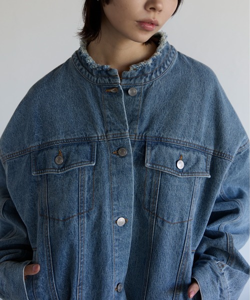 SOTT ジャケット ノーカラージャケット Collarless Denim Jacket ノー