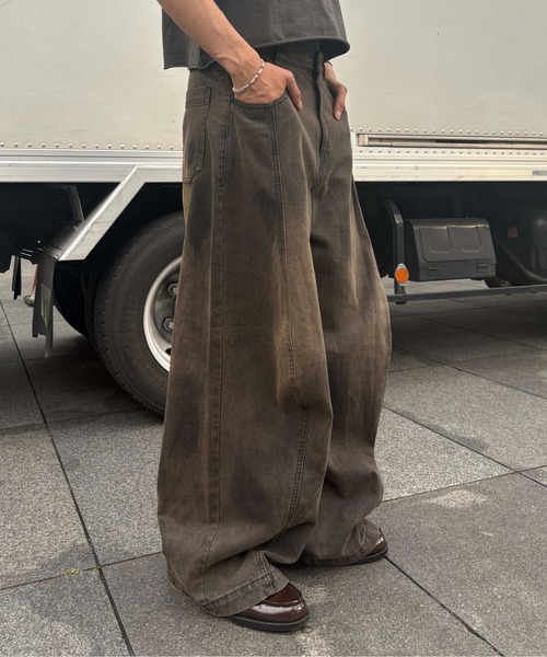 【タグ付き新品】 Switch slab wide denim pants epnok ジーンズ 「EPNK」Switch slab wide denim pants