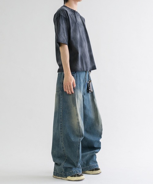 【タグ付き新品】 Switch slab wide denim pants epnok ジーンズ 「EPNK」Switch slab wide denim pants