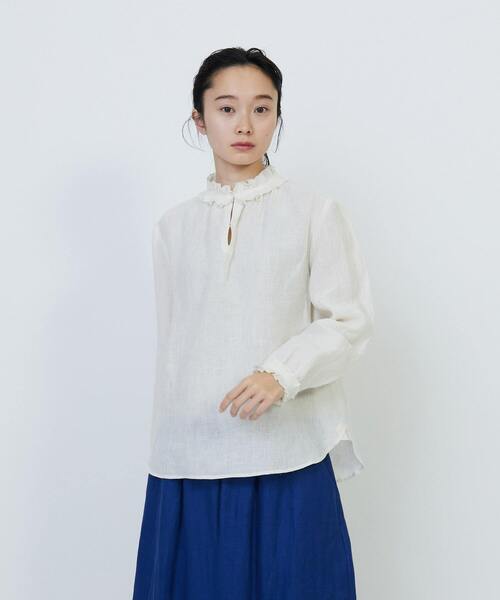 LOISIR グランジリネンブラウス二重フレアーカラーブラウス LOISIR（ロワズィール）の「グランジリネンブラウス二重フレアー