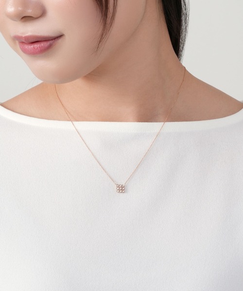 VENDOME AOYAMA ネックレス K18PG ダイヤモンド レディース