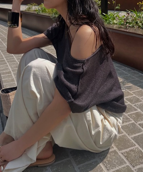 BABYLONE ニット セーター ニュアンスニットプルオーバー