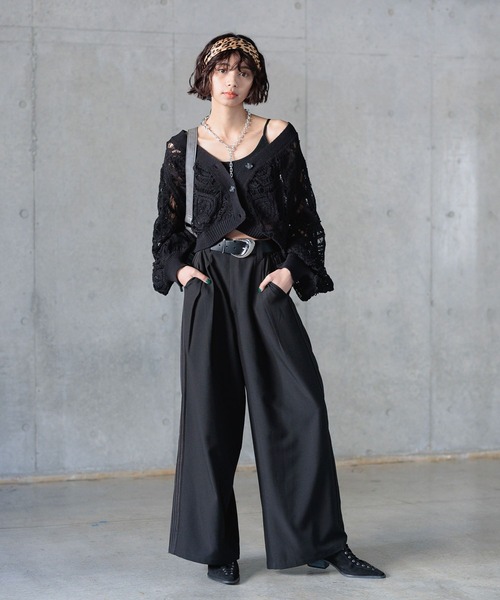 PAGEBOY カーディガン スカシリーフニットボレロ レディース