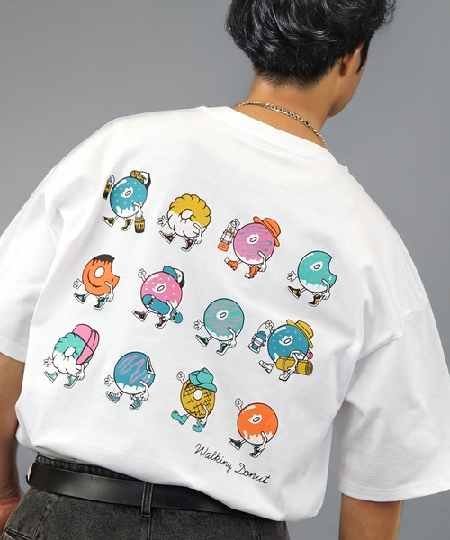 tシャツ レトロ ポップ 白 黒 Tシャツ ヘビーウェイト メンズ