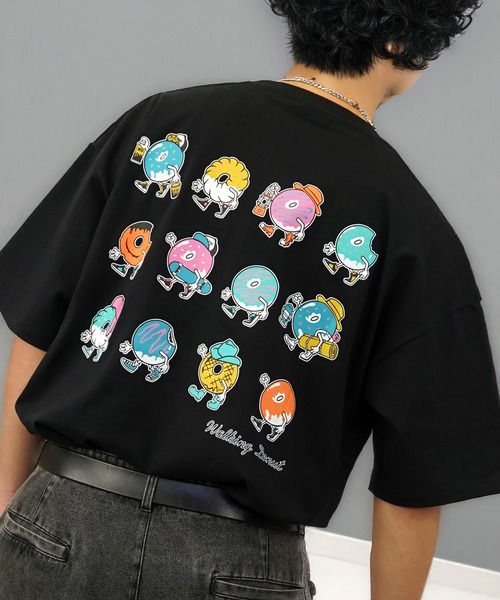 tシャツ レトロ ポップ 白 黒 Tシャツ ヘビーウェイト メンズ